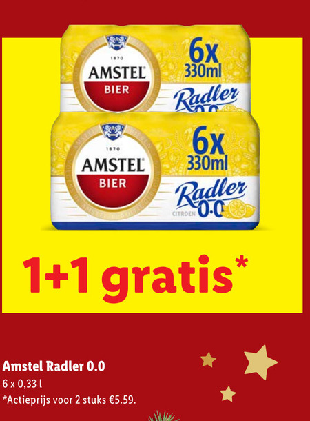 Amstel   radler bier folder aanbieding bij  Lidl - details