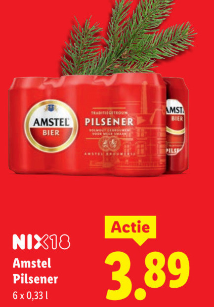 Amstel   blikje bier folder aanbieding bij  Lidl - details