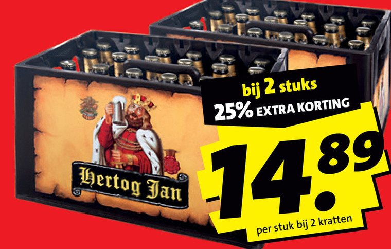 Hertog Jan   krat bier folder aanbieding bij  Boni - details
