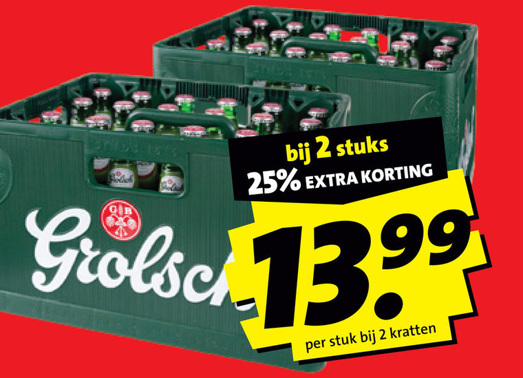 Grolsch   krat bier folder aanbieding bij  Boni - details