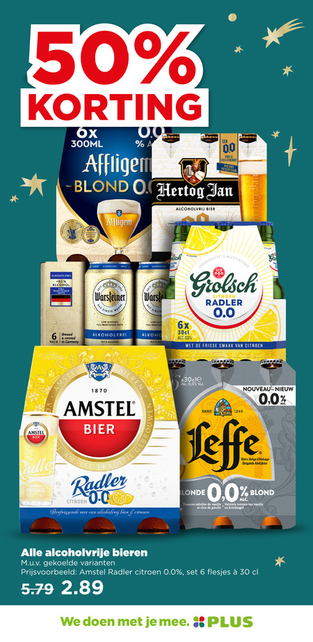Grolsch   krat bier, alcoholvrij bier folder aanbieding bij  Plus - details