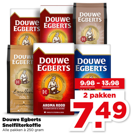 Douwe Egberts   koffie folder aanbieding bij  Plus - details