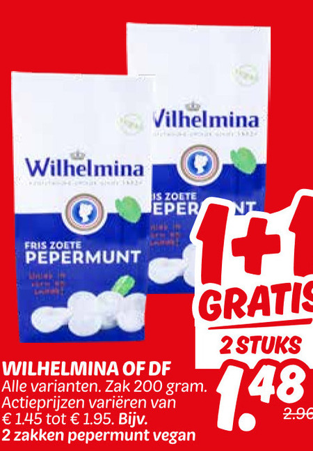 Wilhelmina   pepermunt folder aanbieding bij  Dekamarkt - details