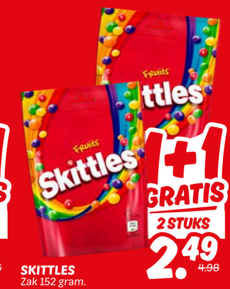 Skittles   snoep folder aanbieding bij  Dekamarkt - details