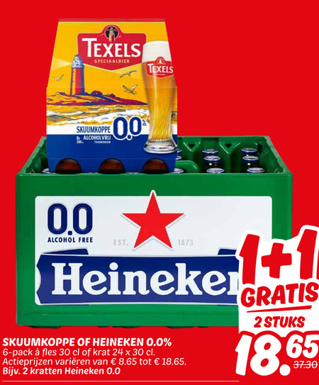 Heineken 0.0   krat bier folder aanbieding bij  Dekamarkt - details