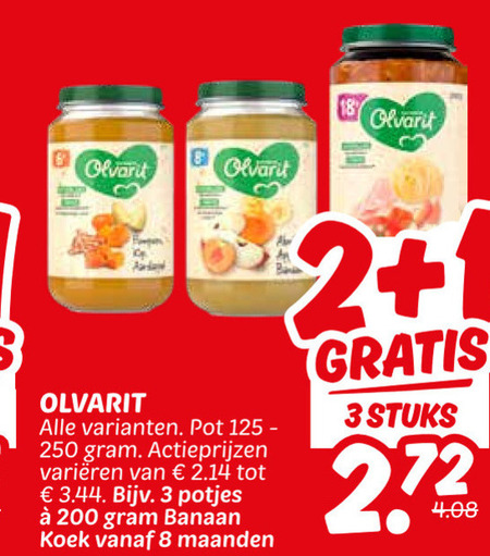 Olvarit   babyvoeding folder aanbieding bij  Dekamarkt - details