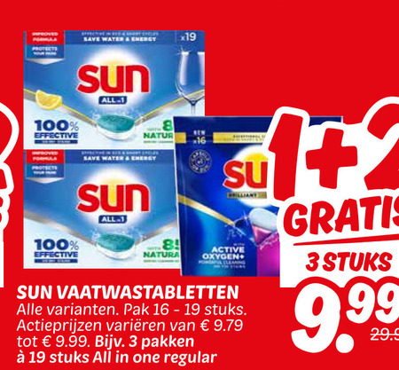 Sun   vaatwasmiddel folder aanbieding bij  Dekamarkt - details