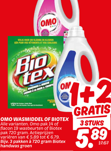 Omo   wasmiddel, handwasmiddel folder aanbieding bij  Dekamarkt - details