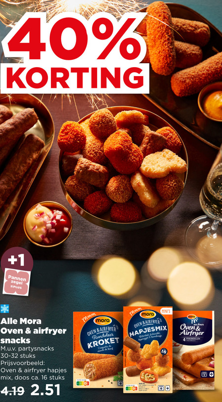 Mora   snack folder aanbieding bij  Plus - details