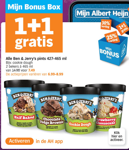 Ben and Jerrys   ijsspecialiteit folder aanbieding bij  Albert&nbsp;Heijn - details