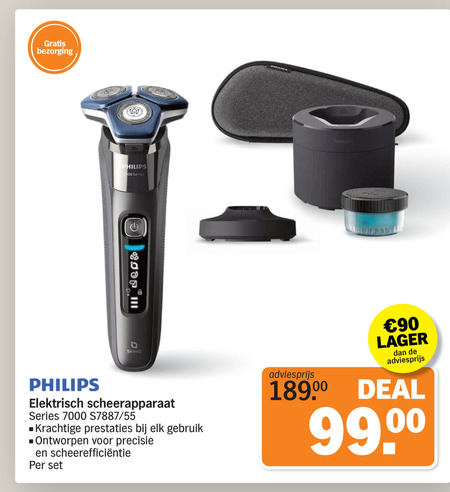 Philips   elektrisch scheerapparaat folder aanbieding bij  Albert&nbsp;Heijn - details