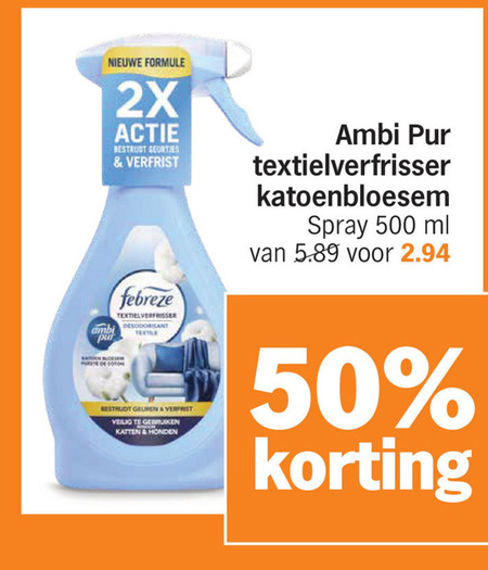 Ambi Pur   textielverfrisser folder aanbieding bij  Albert&nbsp;Heijn - details