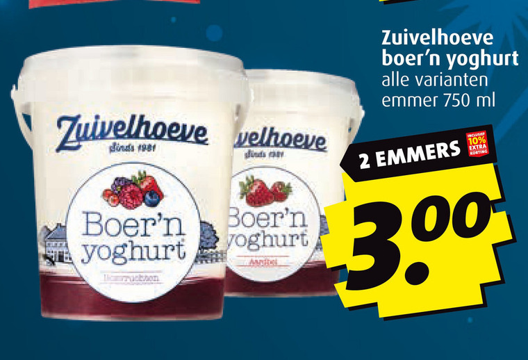 Zuivelhoeve   vruchtenyoghurt folder aanbieding bij  Boni - details