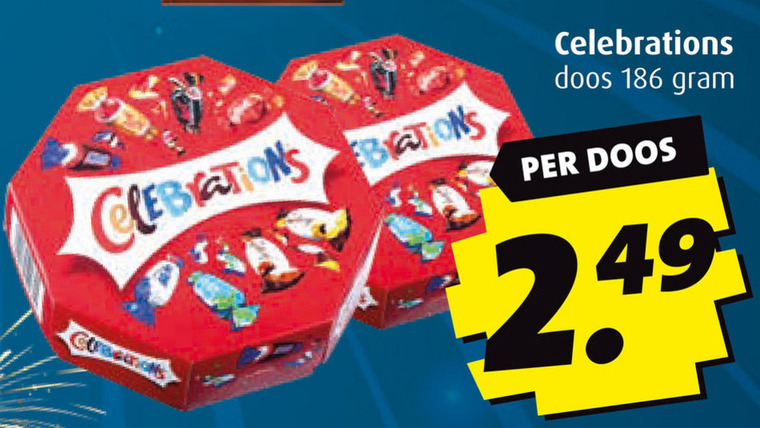 Celebrations   mini chocoladerepen folder aanbieding bij  Boni - details