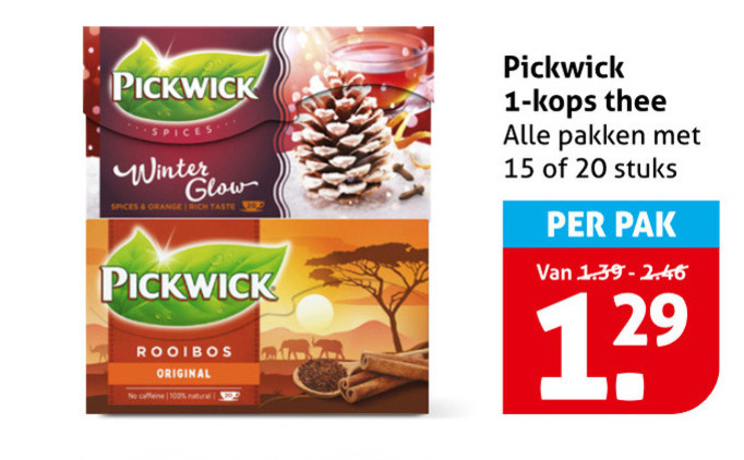Pickwick   thee folder aanbieding bij  Hoogvliet - details