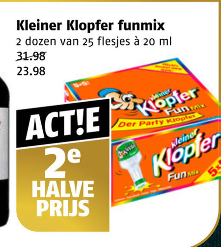 Kleiner Klopfer   likeur folder aanbieding bij  Poiesz - details