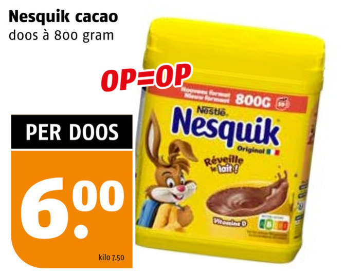 Nesquik   chocolademelk folder aanbieding bij  Poiesz - details