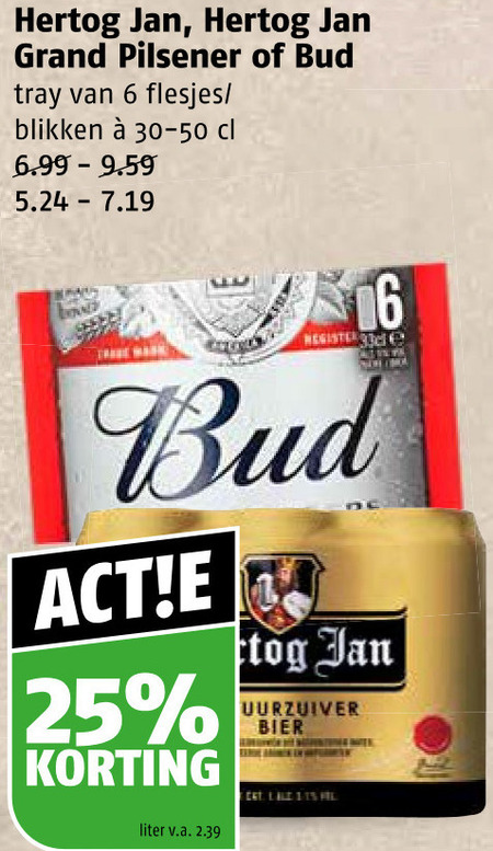Bud   blikje bier folder aanbieding bij  Poiesz - details