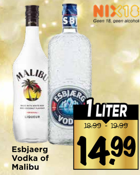 Esbjaerg   likeur, wodka folder aanbieding bij  Vomar - details