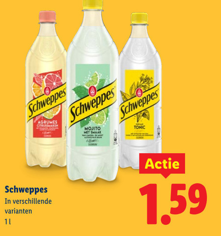 Schweppes   frisdrank folder aanbieding bij  Lidl - details