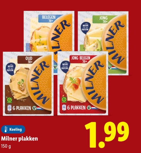 Milner   kaasplakken folder aanbieding bij  Lidl - details