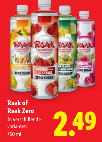Raak   limonadesiroop folder aanbieding bij  Lidl - details