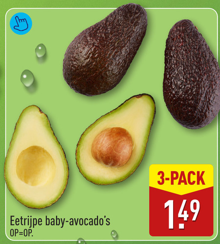 avocado 3 eetrijpe baby pack folder aanbieding bij Aldi