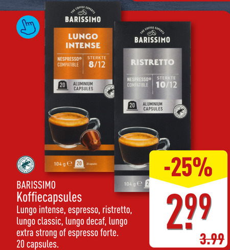 Barissimo   koffiecups folder aanbieding bij  Aldi - details