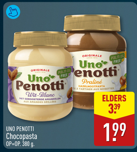 Duo Penotti   hazelnootpasta folder aanbieding bij  Aldi - details