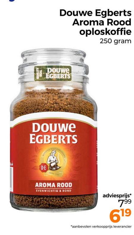 Douwe Egberts   oploskoffie folder aanbieding bij  Trekpleister - details