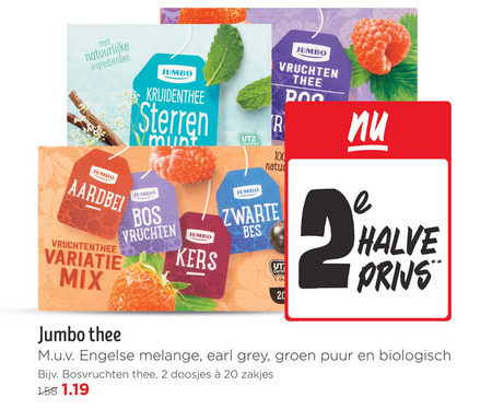 Jumbo Huismerk   thee folder aanbieding bij  Jumbo - details