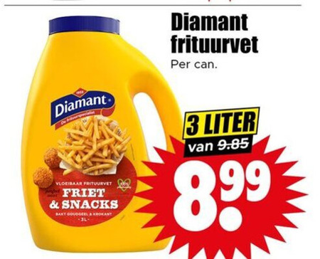 Diamant   frituurvet folder aanbieding bij  Dirk - details