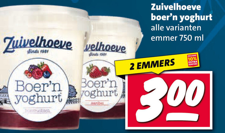 Zuivelhoeve   vruchtenyoghurt folder aanbieding bij  Nettorama - details
