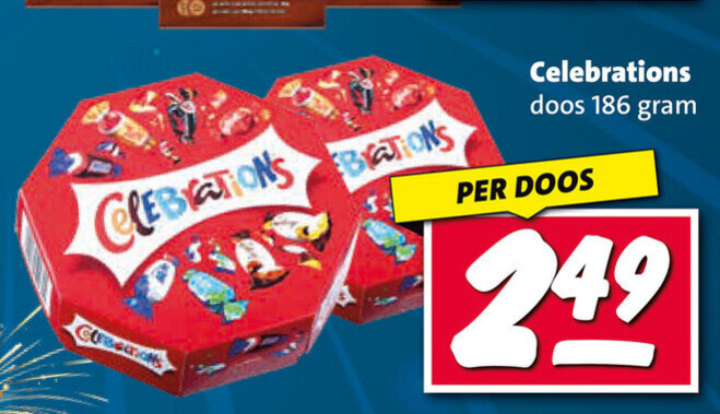 Celebrations   mini chocoladerepen folder aanbieding bij  Nettorama - details
