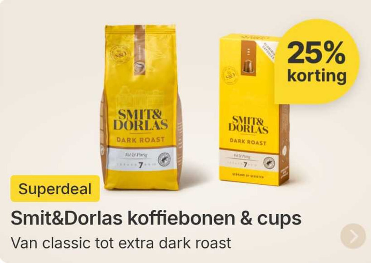Smit en Dorlas   koffiecups, koffiebonen folder aanbieding bij  Picnic - details