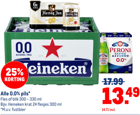 Hertog Jan   alcoholvrij bier, krat bier folder aanbieding bij  Makro - details