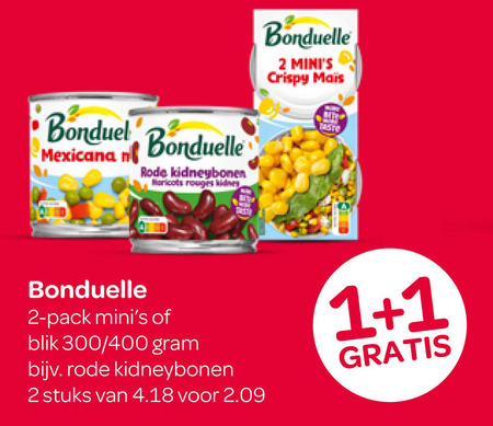 Bonduelle   groenteconserven folder aanbieding bij  Spar - details