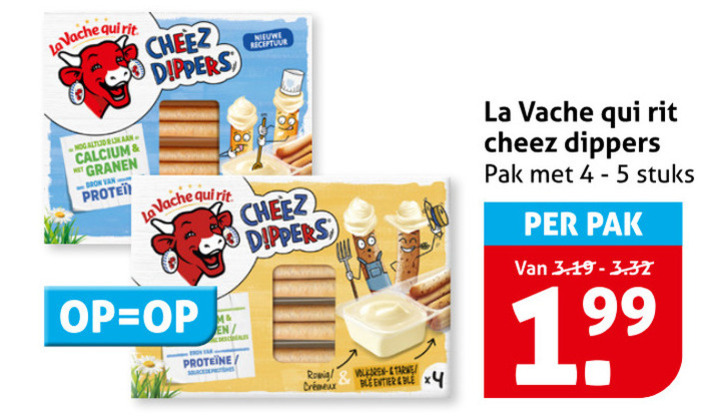 La Vache Qui Rit   kaassnacks folder aanbieding bij  Hoogvliet - details