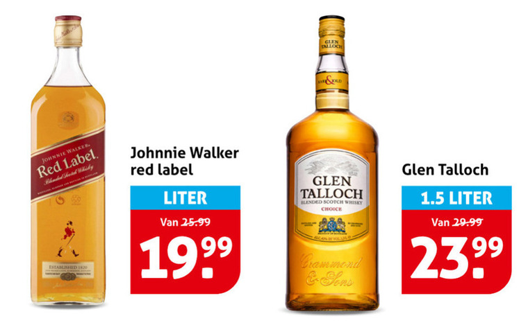 Johnnie Walker   whisky folder aanbieding bij  Hoogvliet - details