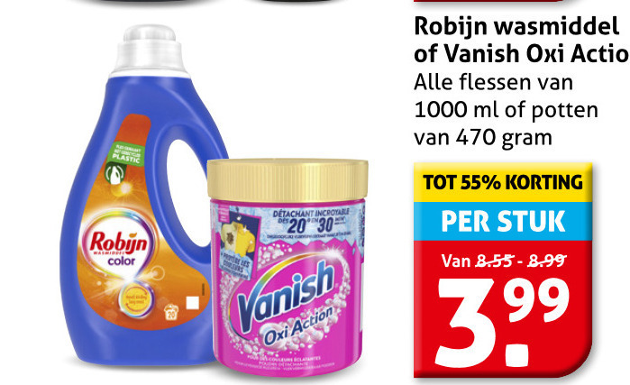 Vanish   wasmiddel, vlekkenverwijderaar folder aanbieding bij  Hoogvliet - details