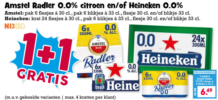 Amstel   radler bier, krat bier folder aanbieding bij  Boons&nbsp;Markt - details