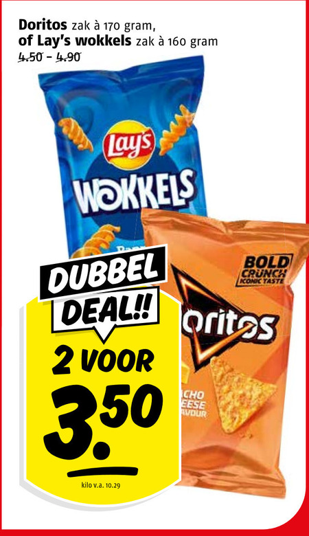 Doritos   chips, zoutje folder aanbieding bij  Poiesz - details