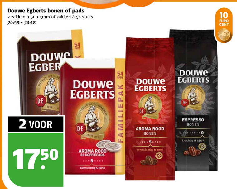 Douwe Egberts   koffiepad, koffiebonen folder aanbieding bij  Poiesz - details