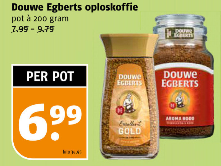 Douwe Egberts   oploskoffie folder aanbieding bij  Poiesz - details