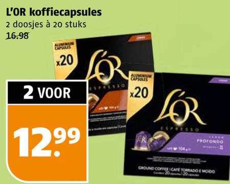 Douwe Egberts L Or   koffiecups folder aanbieding bij  Poiesz - details