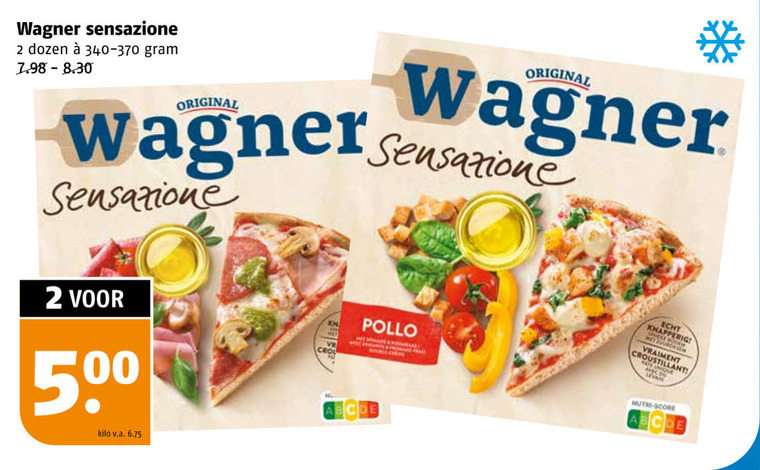 Wagner   diepvriespizza folder aanbieding bij  Poiesz - details