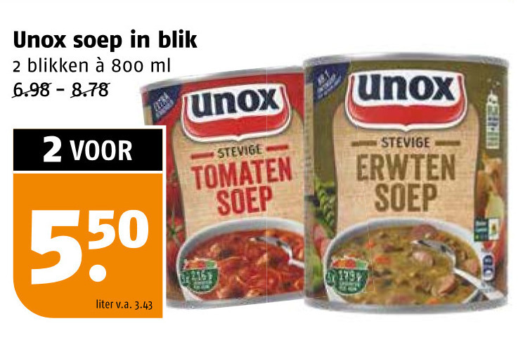 Unox   soep folder aanbieding bij  Poiesz - details