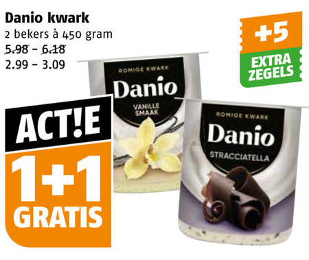 Danone Danio   kwark folder aanbieding bij  Poiesz - details