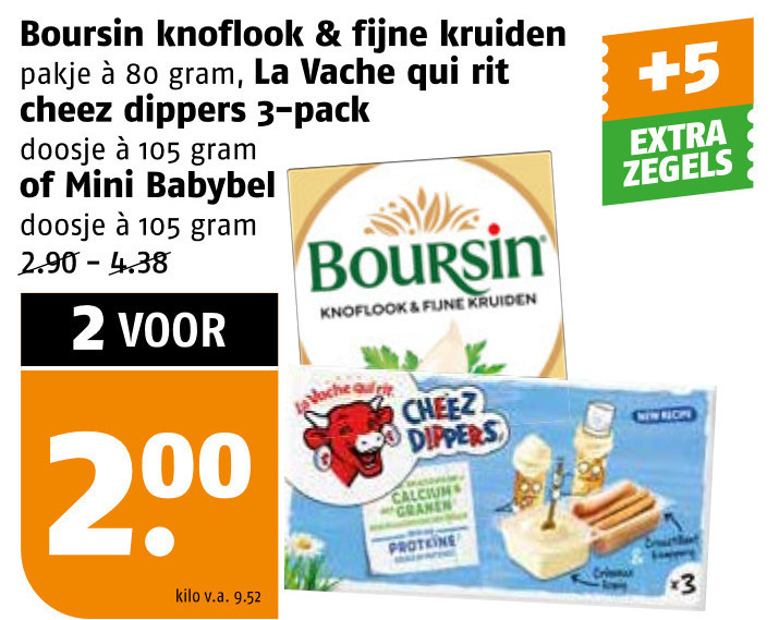La Vache Qui Rit   roomkaas, kaassnacks folder aanbieding bij  Poiesz - details