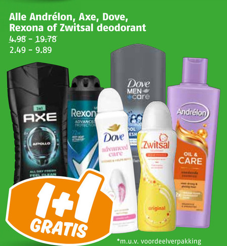 Rexona   deodorant folder aanbieding bij  Poiesz - details